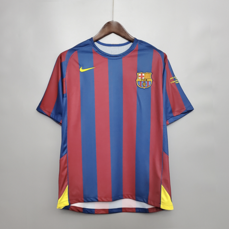 Retro Barcelona 2006 UEFA Champions League Home Kit